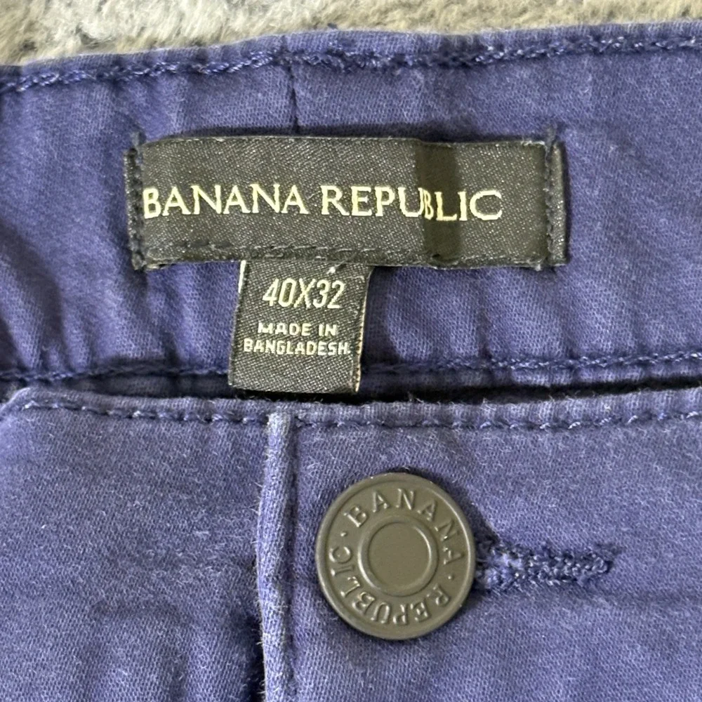 Banana Republic Mens 40x30 Navy Blue Cotton Stretch 5-Pocket Chino Pants AR085